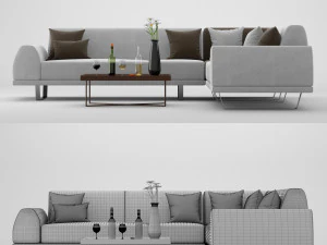 sectional sofa portland 2 3D Model