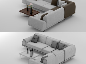 sectional sofa portland 2 Model 3D