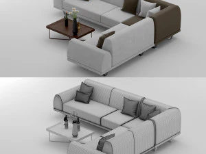 sectional sofa portland 2 3D Model