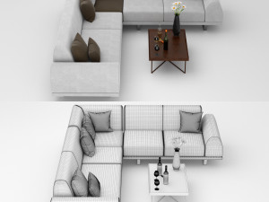 sectional sofa portland 2 Model 3D