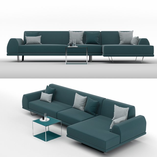sectional sofa portland 4 3D मॉडल .c4d .max .obj .3ds .fbx .stl .blend 