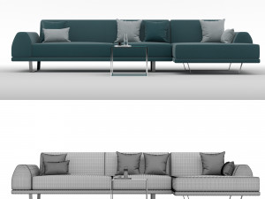 sectional sofa portland 4 3D मॉडल