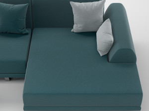 sectional sofa portland 4 3D मॉडल