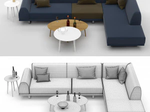 sectional sofa portland 3 3D Model