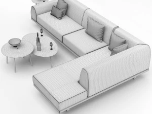sectional sofa portland 3 3D Model