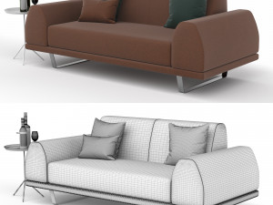 portland 2 seater sofa 3D Модель