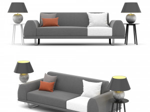 portland 2 5 seater sofa 3D Модель