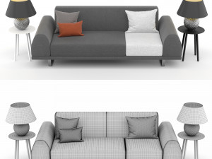 portland 2 5 seater sofa Model 3D