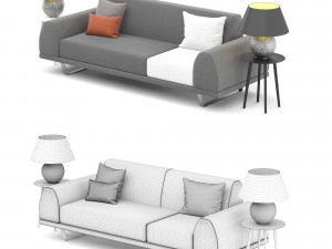 portland 2 5 seater sofa Model 3D