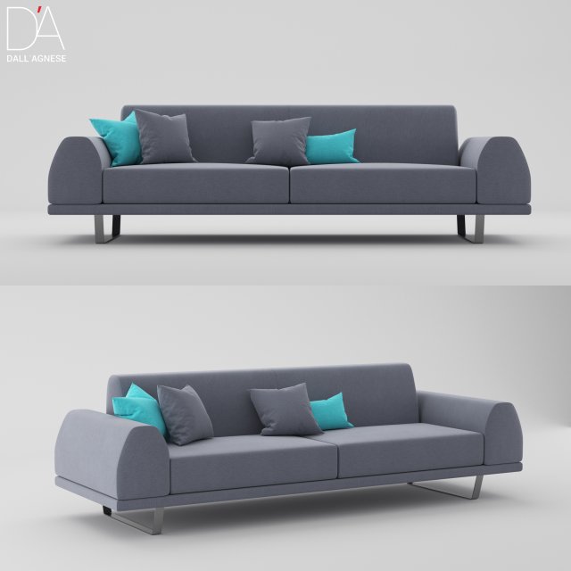 portland 3 seater sofa 3D 모델 .c4d .max .obj .3ds .fbx .stl .blend 