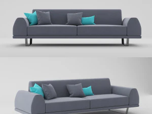 портленд 3 місний диван 3D Модель
