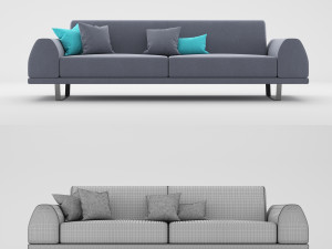 portland 3 seater sofa 3D 모델