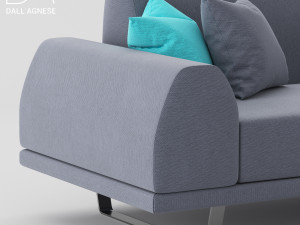 portland 3 seater sofa 3D 모델