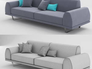 portland 3 seater sofa 3D 모델