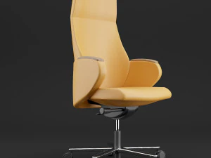 kursi kantor kulit modern Model 3D