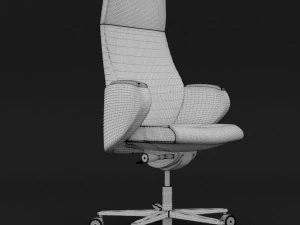 modern leather office chair 3D Model