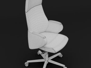 modern leather office chair 3D Model