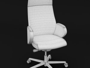 modern leather office chair 3D Model