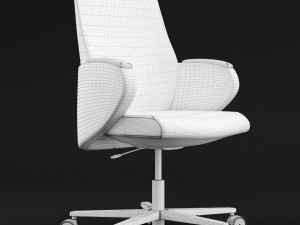 modern leather office chair small 3D Model