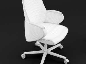 modern leather office chair small 3D Model