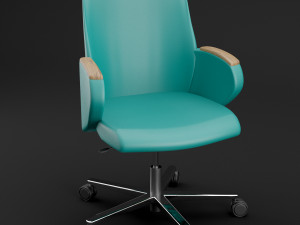 modern leather office chair small 3D Model
