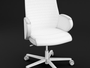 modern leather office chair small 3D Model