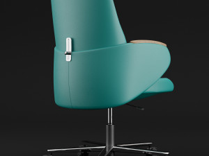 modern leather office chair small 3D Model