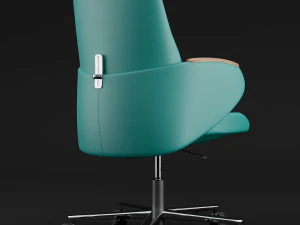 modern leather office chair small 3D Model
