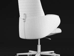 modern leather office chair small 3D Model