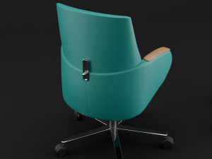 modern leather office chair small 3D Model