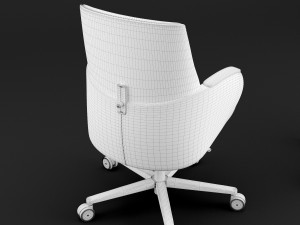 modern leather office chair small 3D Model
