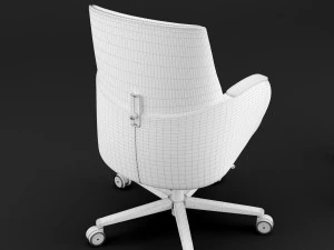 modern leather office chair small 3D Model