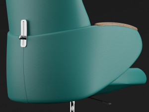modern leather office chair small 3D Model