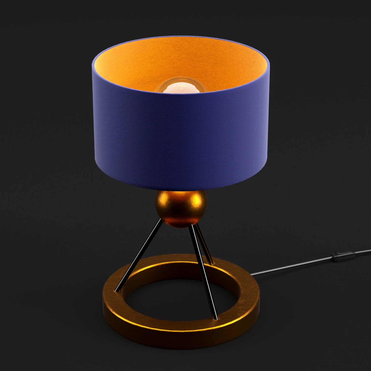 table lamp 3D Model .c4d .max .obj .3ds .fbx .stl .blend 