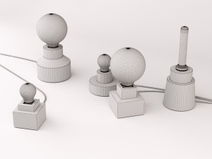 table lamps set 1 3D मॉडल