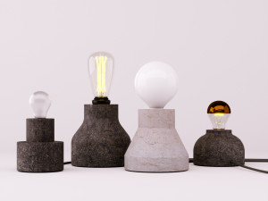 table lamps set 2 3D-Modell