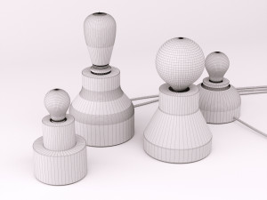 table lamps set 2 3Dモデル