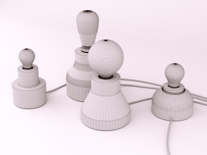 table lamps set 2 3Dモデル