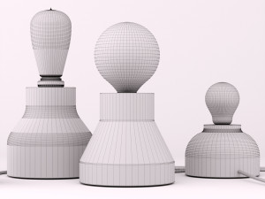 table lamps set 2 3Dモデル