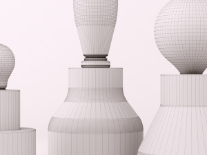 table lamps set 2 3Dモデル