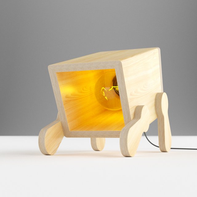 modern polywood table light 3Dモデル .c4d .max .obj .3ds .fbx .stl .blend 