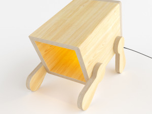 modern polywood table light 3Dモデル