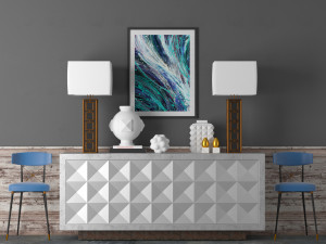 cabinet whith decor 2 3D 模型