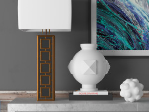 cabinet whith decor 2 3D 모델