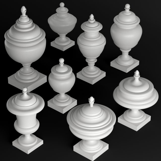 classic vase set 2 3Dモデル .c4d .max .obj .3ds .fbx .stl .blend 