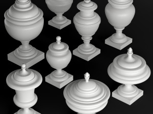 classic vase set 2 Modelo 3D