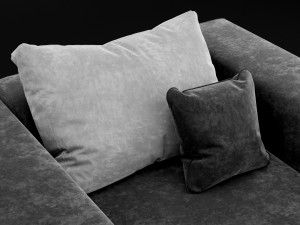chair and puf model 3D Model