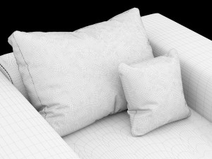 chair and puf model 3D Model