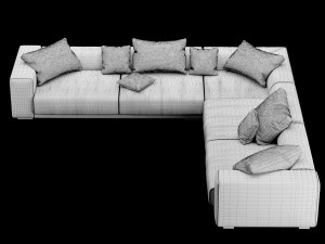 corner leather sofa Modelo 3D
