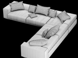corner leather sofa Modelo 3D